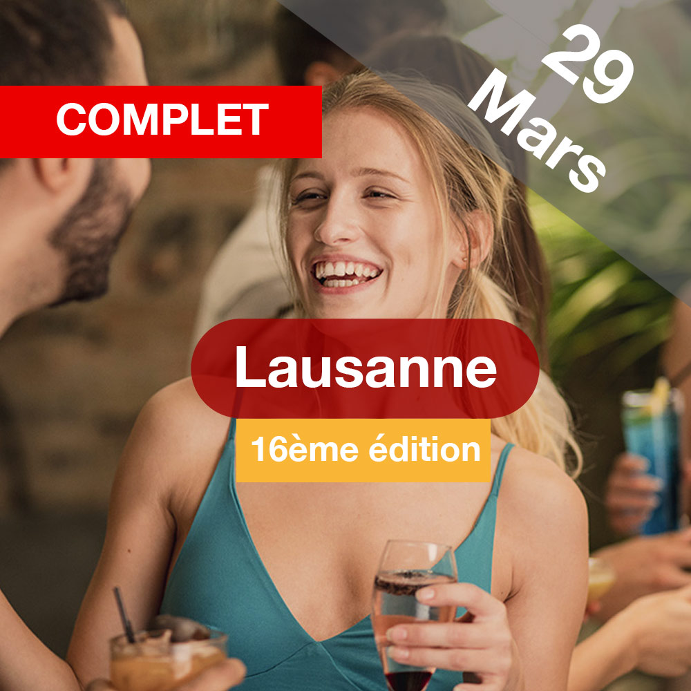 Speed Dating 25-45ans à Lausanne - 29 mars 2023